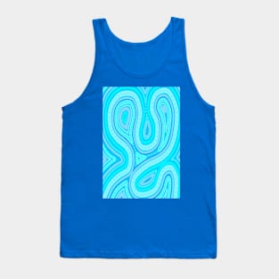 Blue purple twists with dots Tank Top